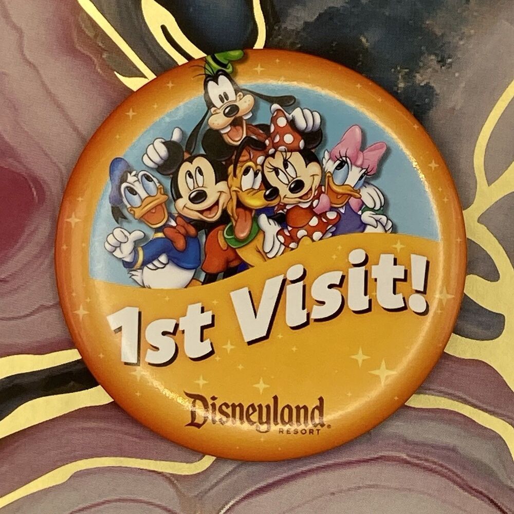 Walt Disney World 1st Visit Pin Button Disneyland 3"
